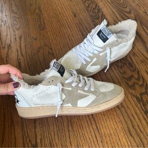 Golden Goose Women’s Shearling Ball Star Sneakers